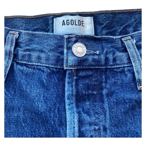 AGOLDE 90s Pinch Waist Jeans High Rise Rigid denim Straight Leg Button Fly Sz 30 - Picture 10 of 12